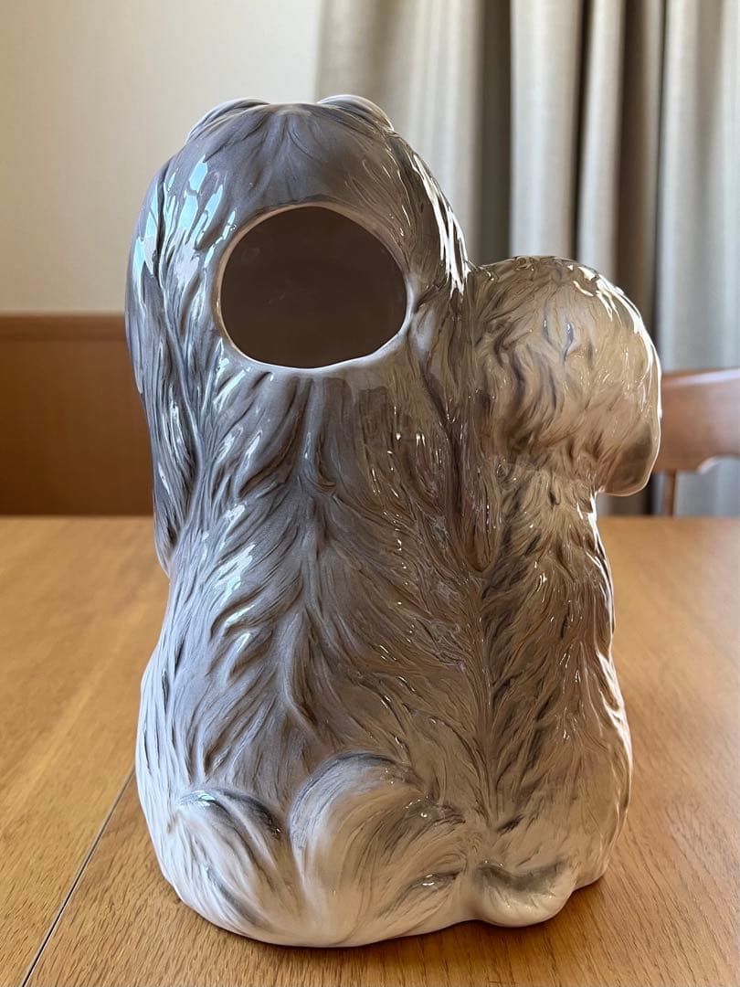 KATO KOGEI 加藤工芸 シーズー 陶器製 靴ベラ入れ 置物 小物入れ