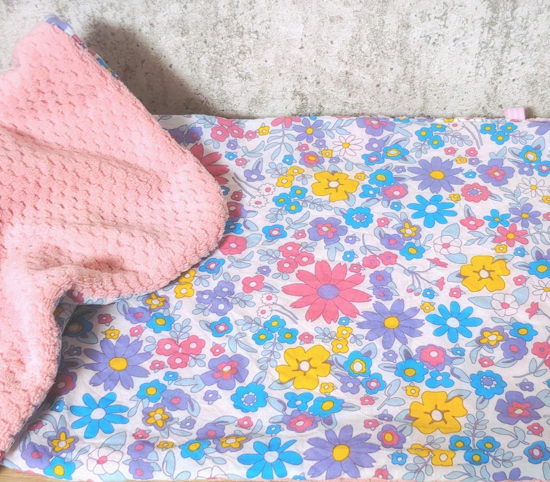 専用❤みかん＊ふわっサラ❤手拭いヘアドライタオル❤レトロフラワー