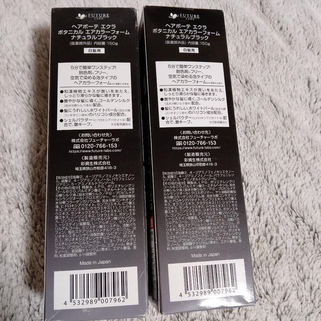 ヘアボーテ エクラ ボタニカルエアカラーフォーム ナチュラルブラック