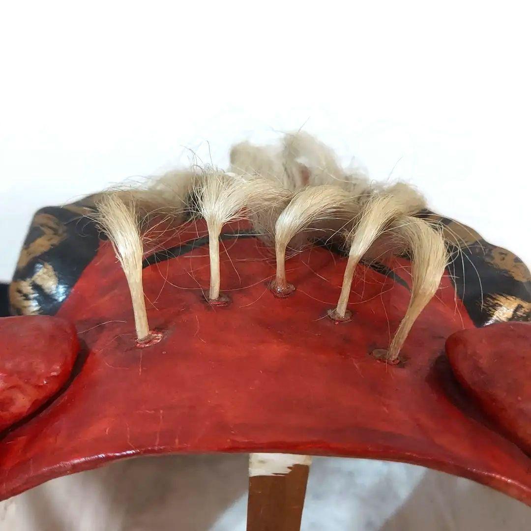 【希少】廿日市張り子　獅子頭　はりこ獅子頭　昭和48年作成　工芸品