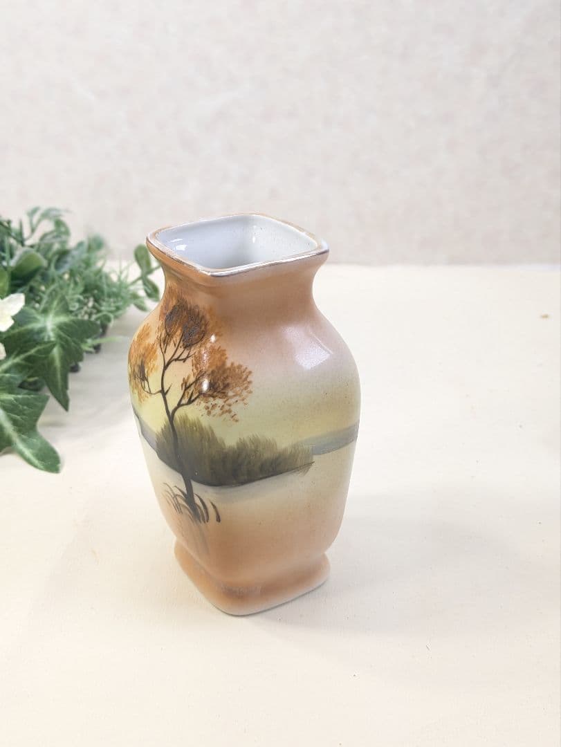 里帰りアンティーク オールドノリタケ 花瓶 ハンドペイント