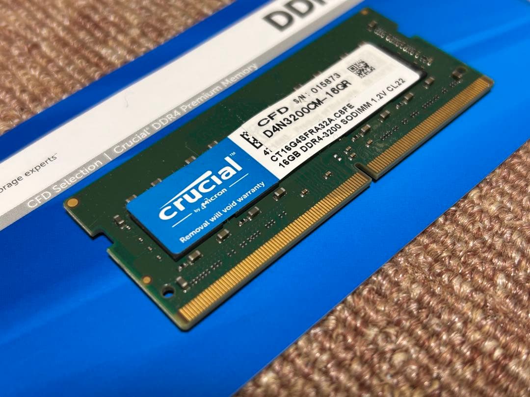 ノート用 DDR4 3200 SODIMM 16GB クルーシャル マイクロン