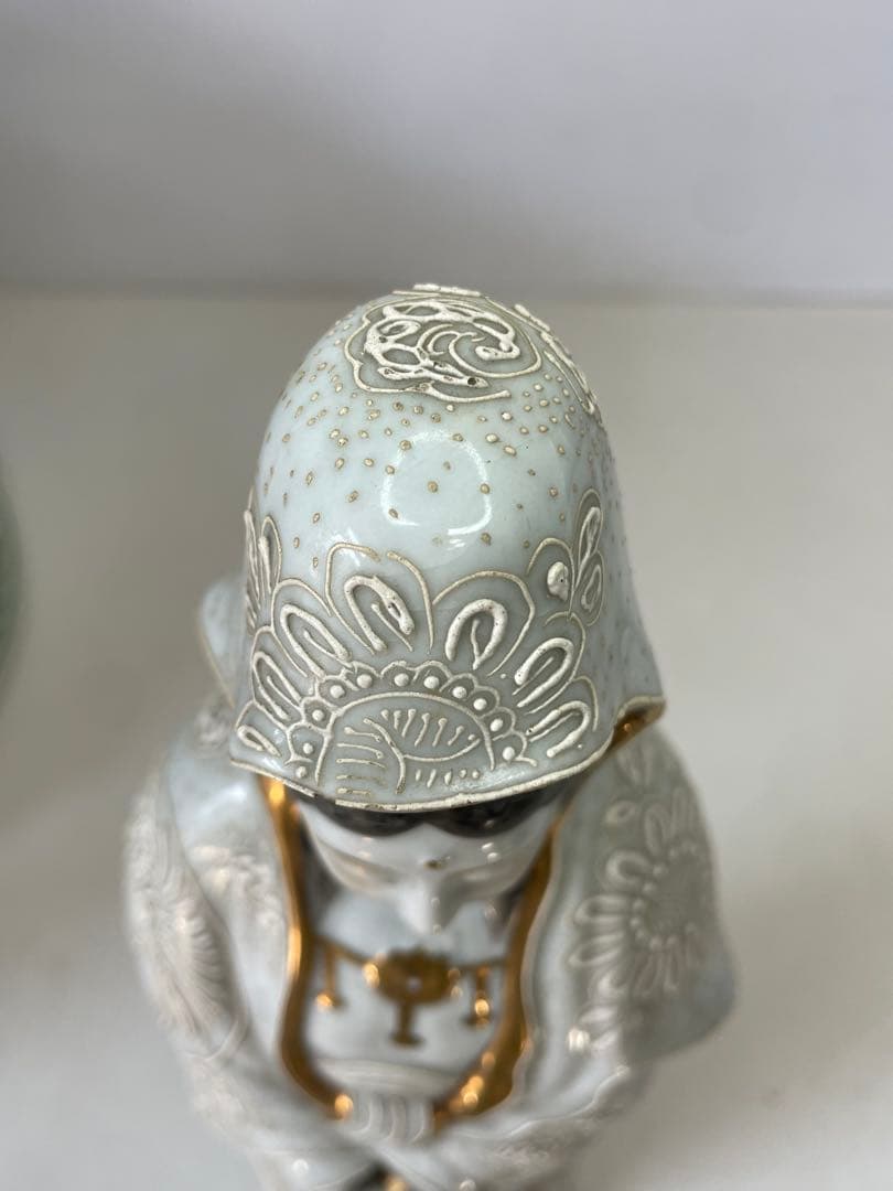 観音像 陶器置物 金彩 観音菩薩 仏像 高さ約 36cm