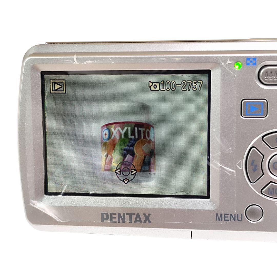未使用級✨PENTAX Optio E60 コンパクトデジタルカメラ シルバー