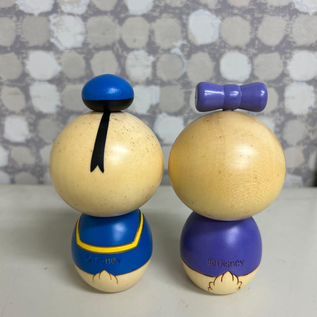 卯三郎　こけし　ドナルドダック・デイジーダック こけしセット