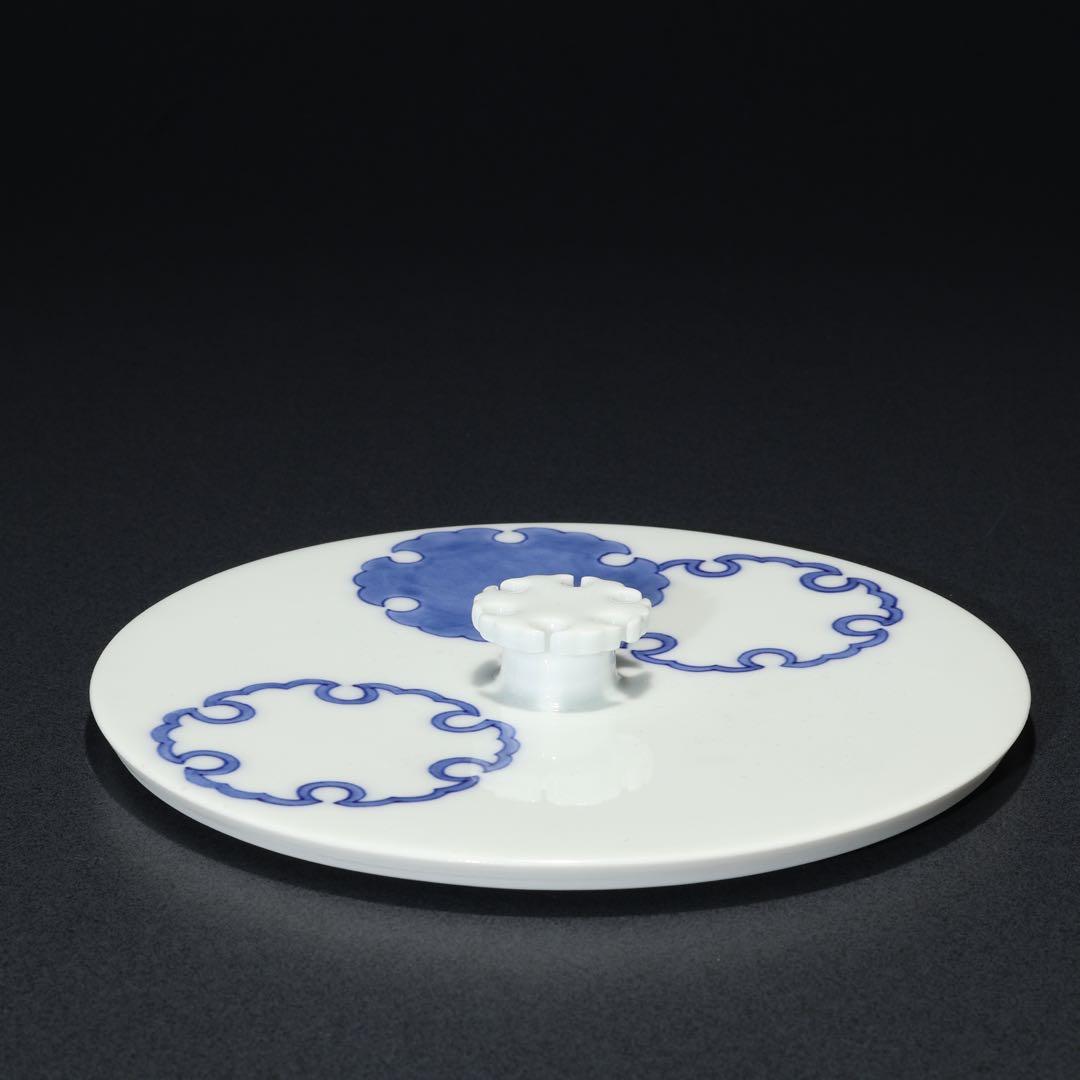 【茶道具】水指　平戸白磁　雪輪　横石嘉助　共箱　美品　R1701