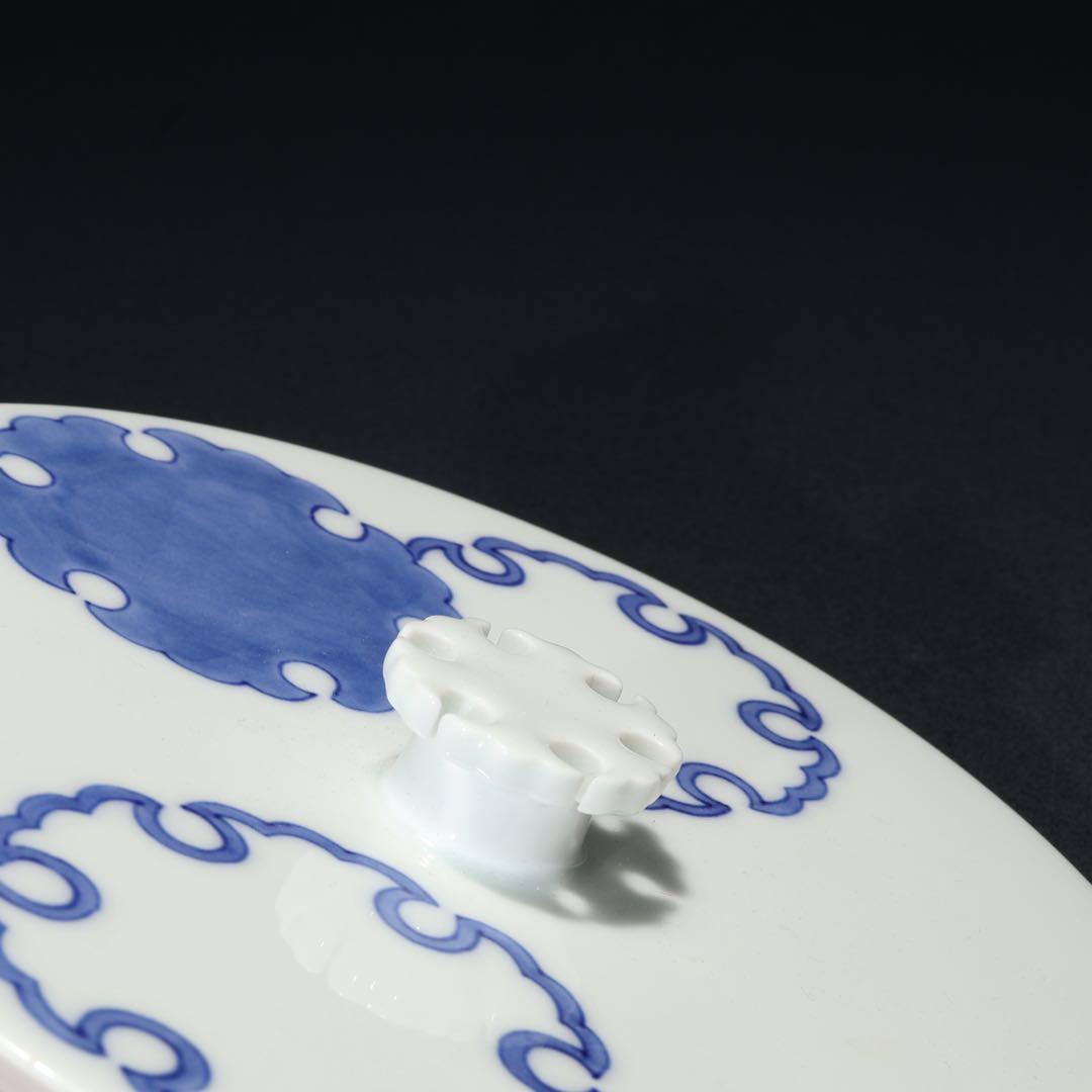 【茶道具】水指　平戸白磁　雪輪　横石嘉助　共箱　美品　R1701