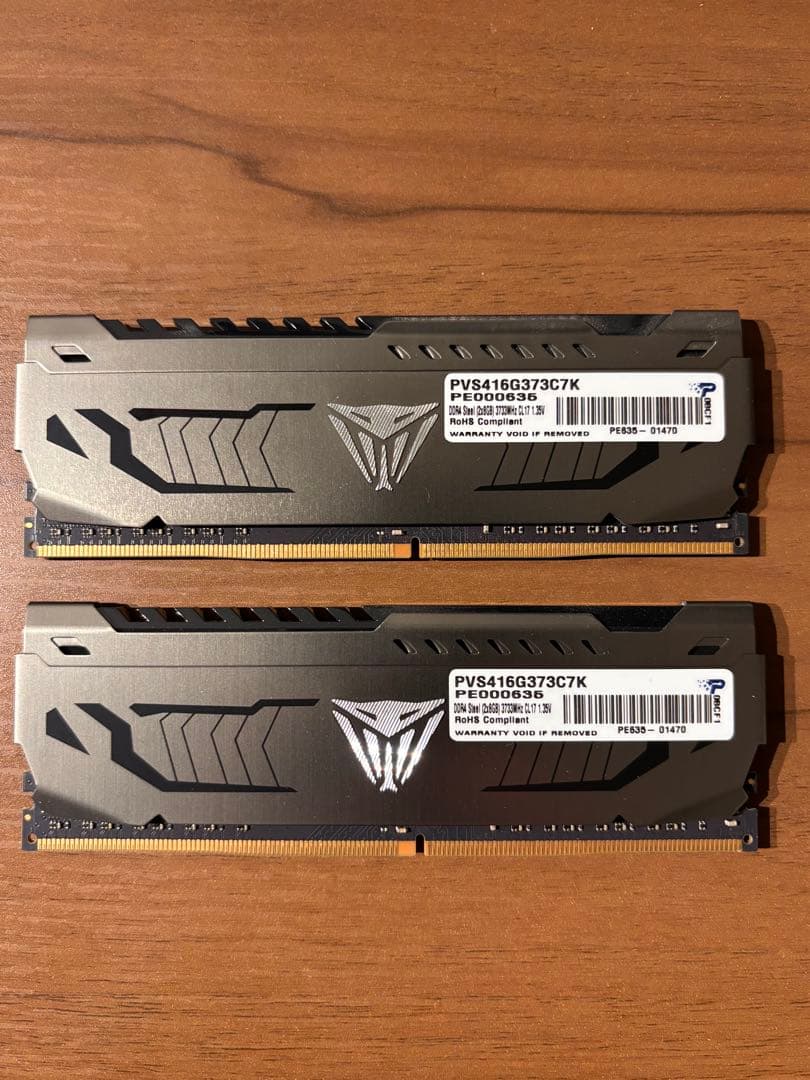 PatriotViperSteel DDR4 3733MHz 8GB 2枚