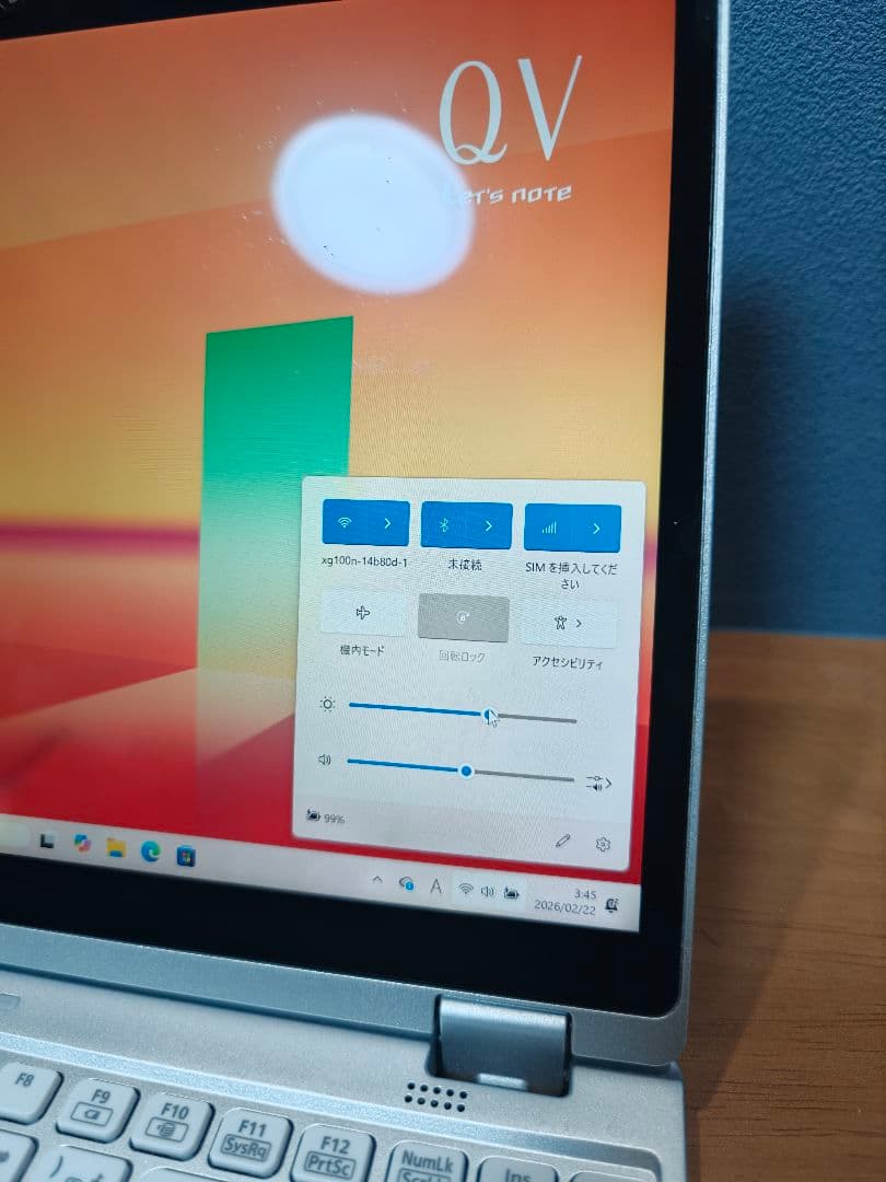 レッツノート let's note QV1 i7 16 512GB ⑤