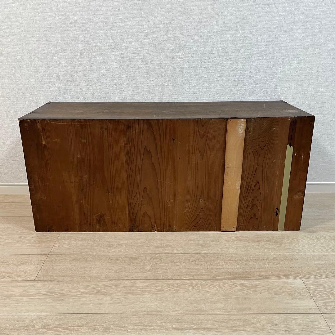 (な03)古家具 桐ローボード テレビ台 和箪笥 魚金具 時代家具 和家具