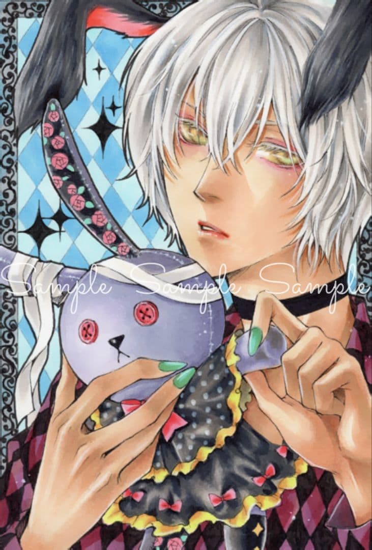 手描きイラスト＊オリジナル【褐色バニー】