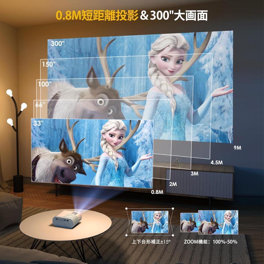 ⭐処分値　新品　YOWHICKプロジェクター 13000LM高輝度5GWiFi