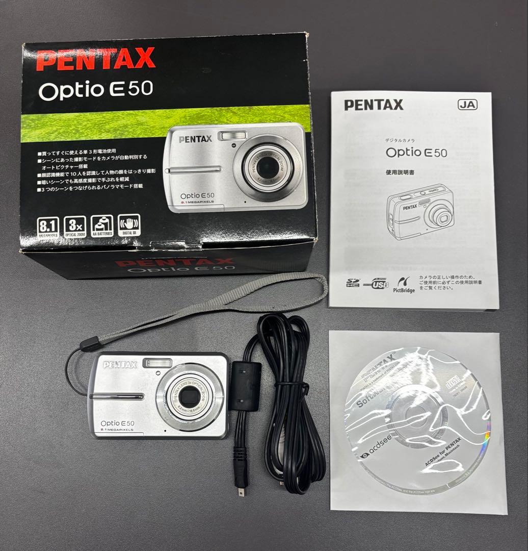 PENTAX Optio E50 8.1メガピクセル シルバー