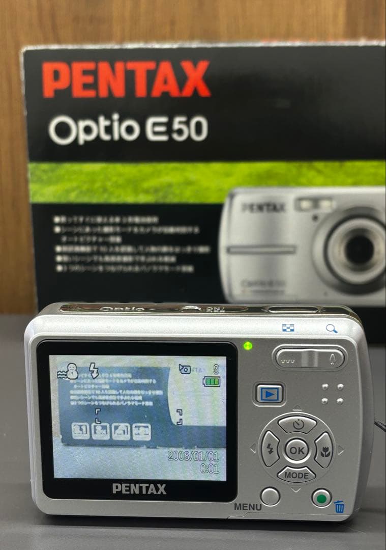 PENTAX Optio E50 8.1メガピクセル シルバー
