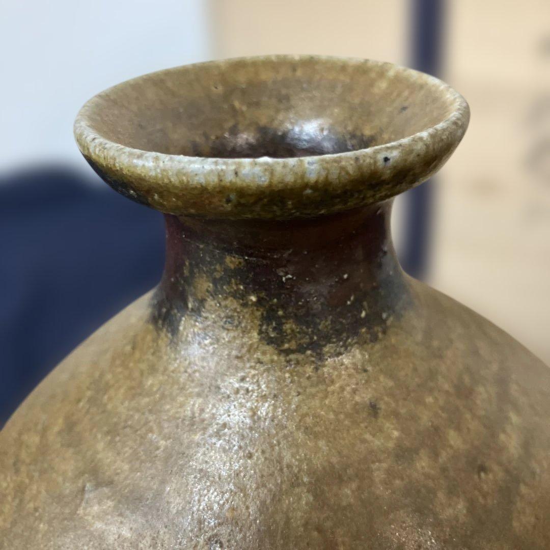 伊勢崎満　備前焼　華徳利花入