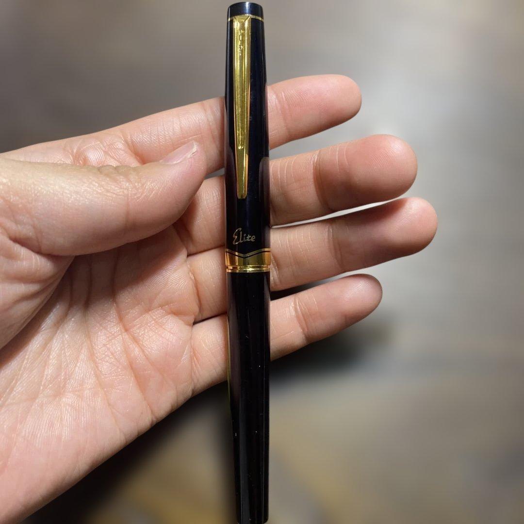 Elite 黒 万年筆　pilot パイロット　14K-585