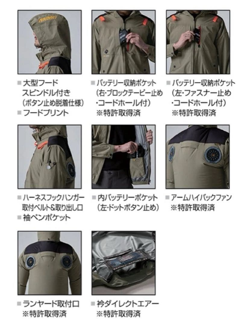 2025 バートル半袖ハイバック空調服 フルセット XL寸