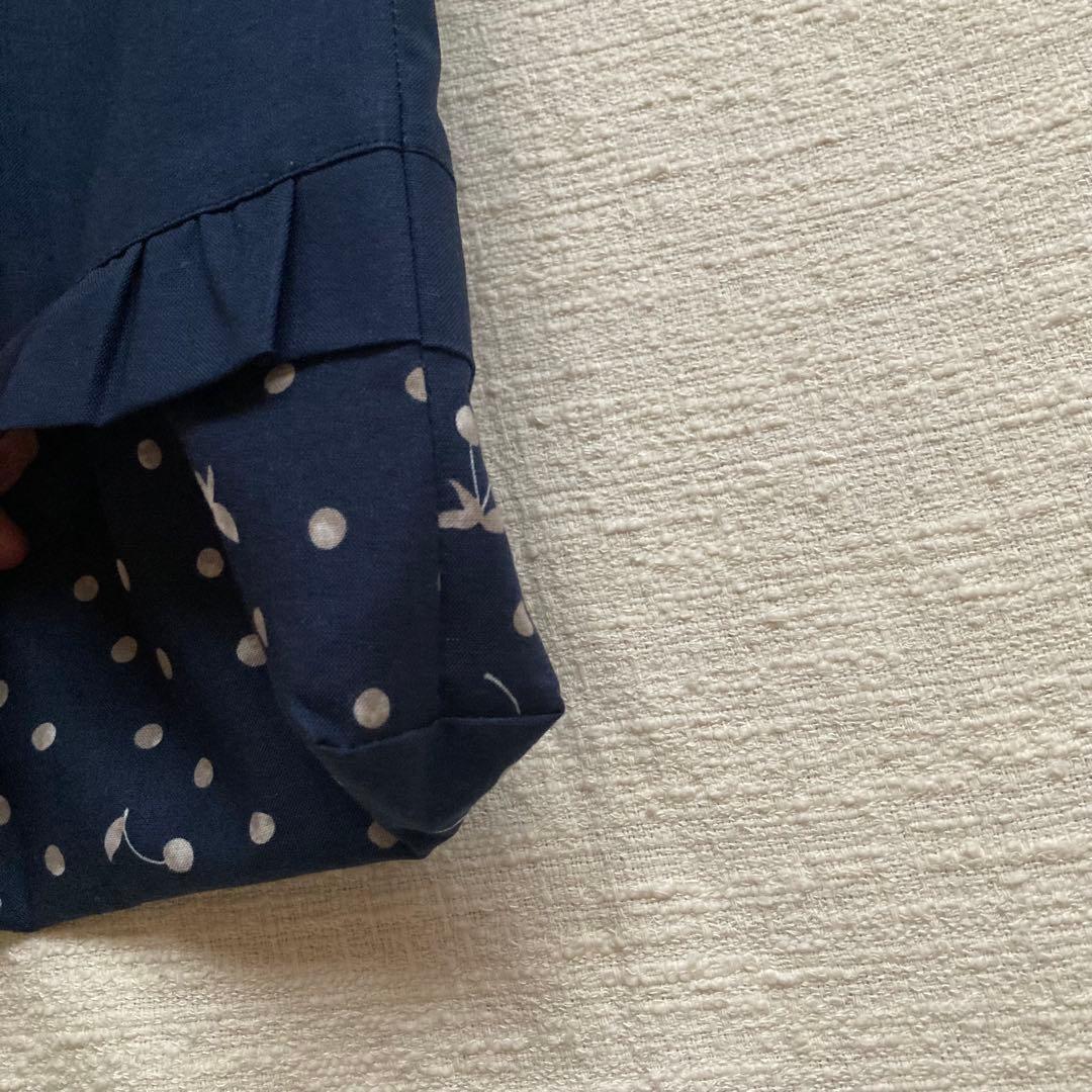 さらなみ！無地フリルさくらんぼドット柄レッスンバッグ+体操服袋+上履き入れ