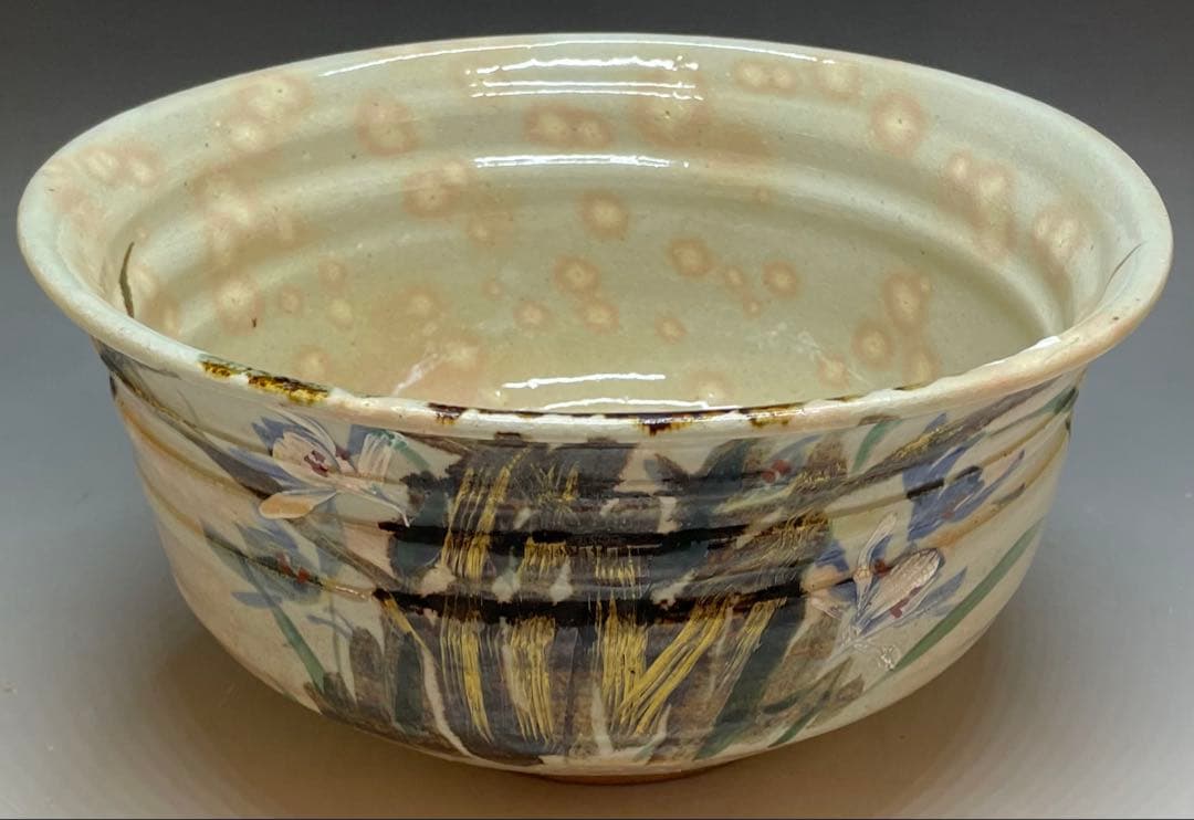 乾山蘭絵　大鉢　箱付　n5499