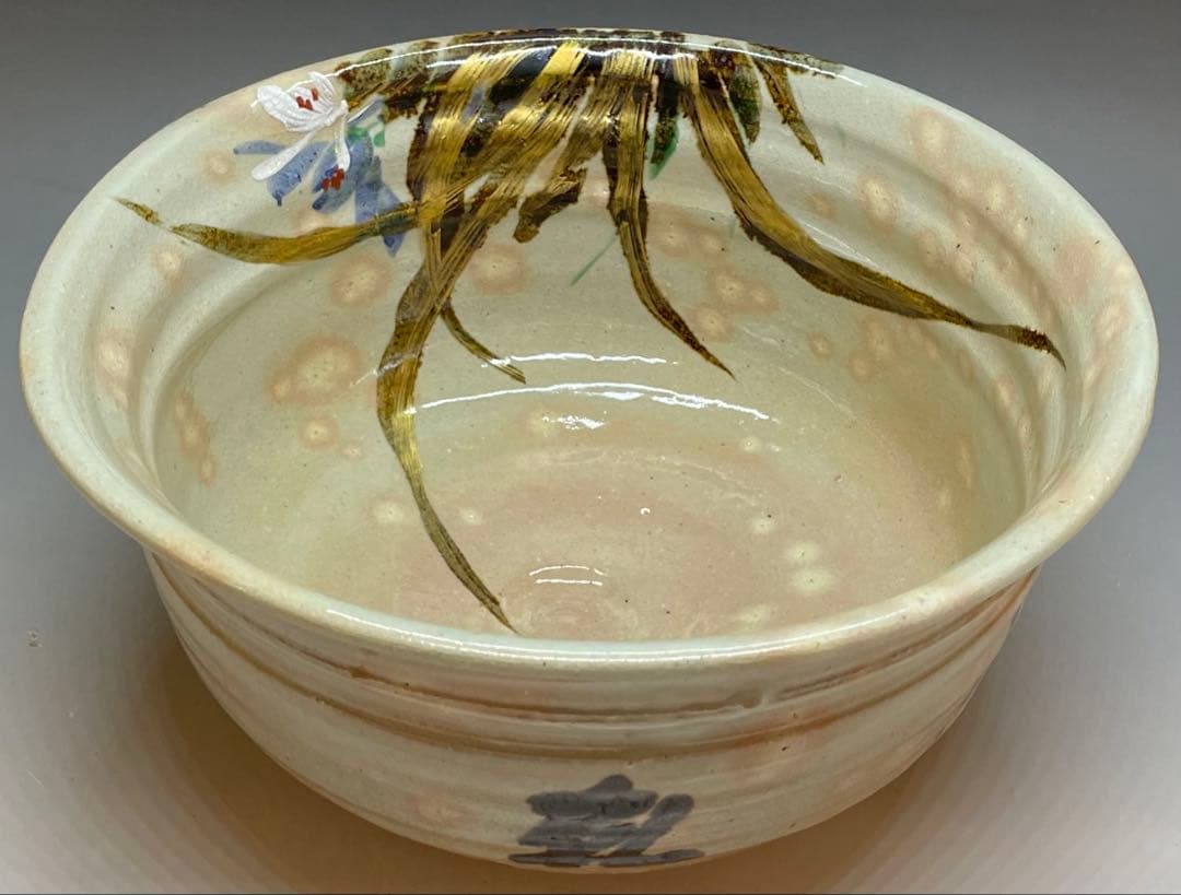 乾山蘭絵　大鉢　箱付　n5499