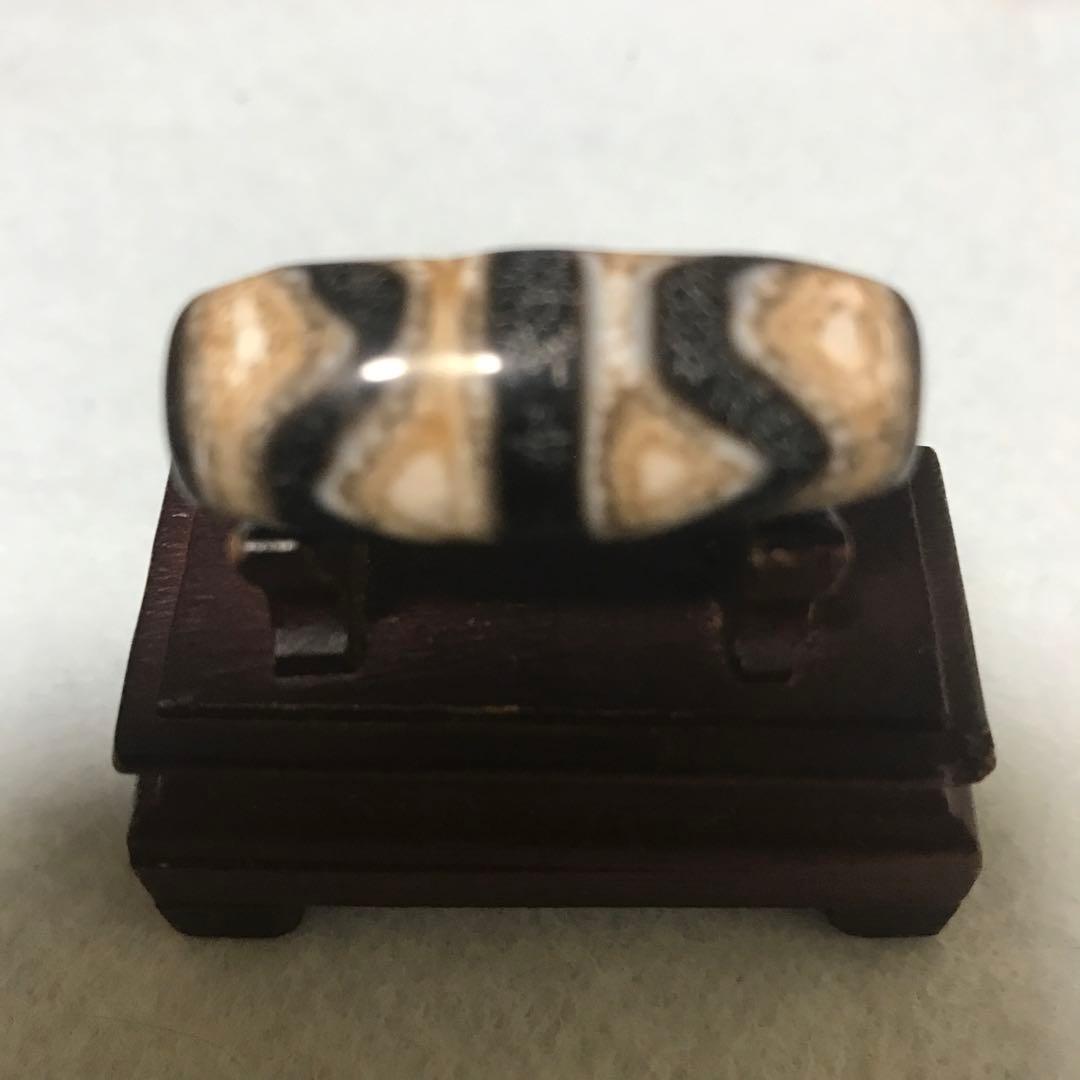 超激レア珍品‼︎ 古代老礦石　双虎牙天珠