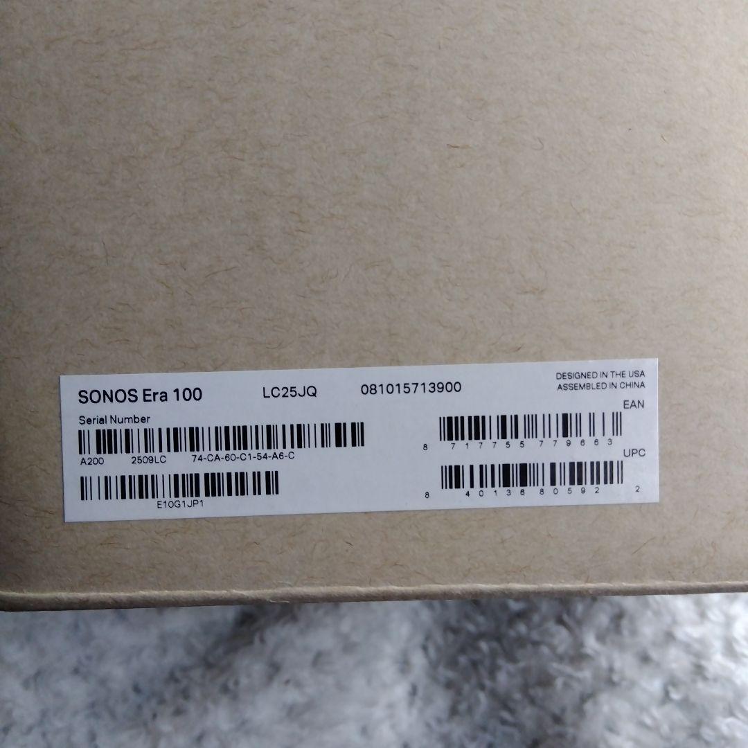 新品未使用未開封 Sonos Era 100 スマートスピーカー