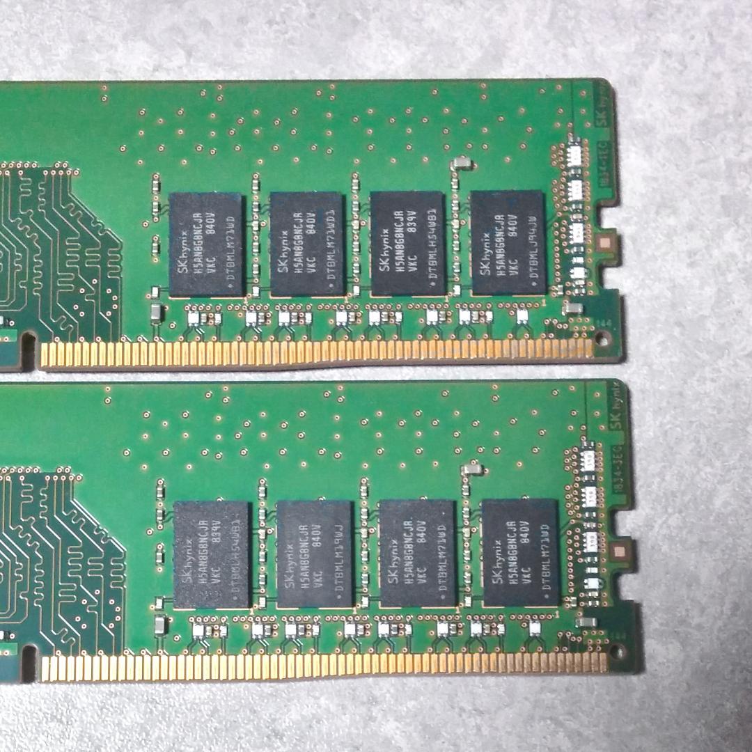 8GB 2枚=16GB　PC4-2666Vメモリー　DDR4　SK hynix