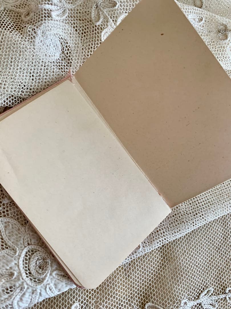 アンティーク 洗礼証明書2冊set※ピンクシルク地※カリグラフィー※ドイツ語