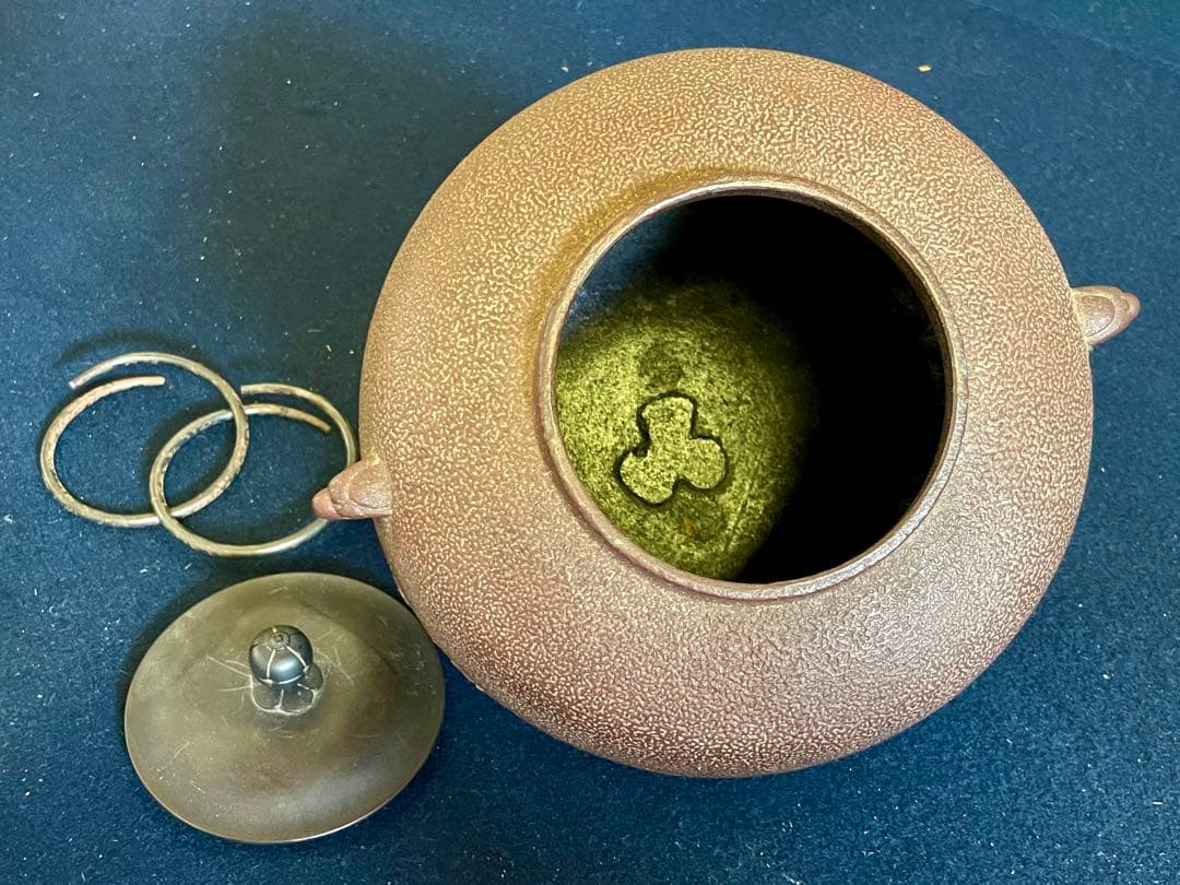 割引❗️「母」尻張釜 釜師 高橋 敬典 釜鐶 共箱 風炉釜 茶道具（あ）