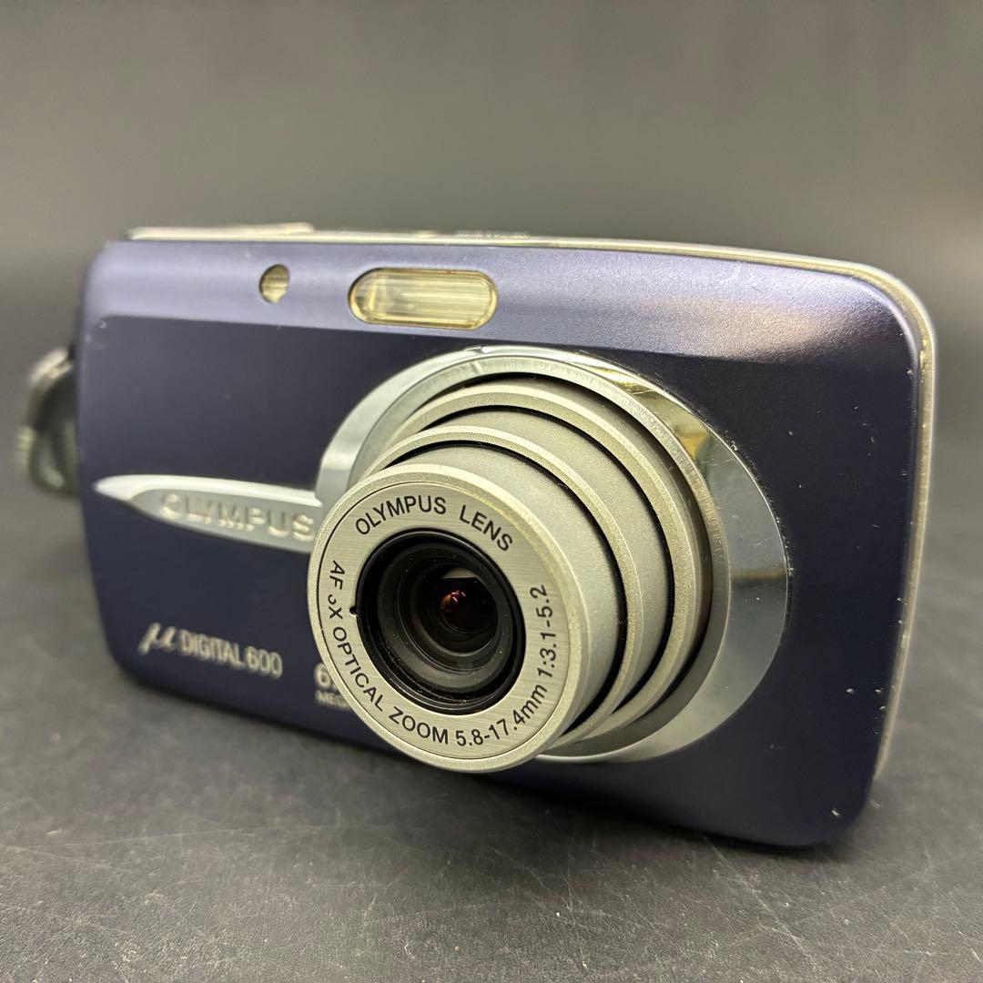 【動作確認済み】OLYMPUS μ DIGITAL 600 ネイビー デジカメ