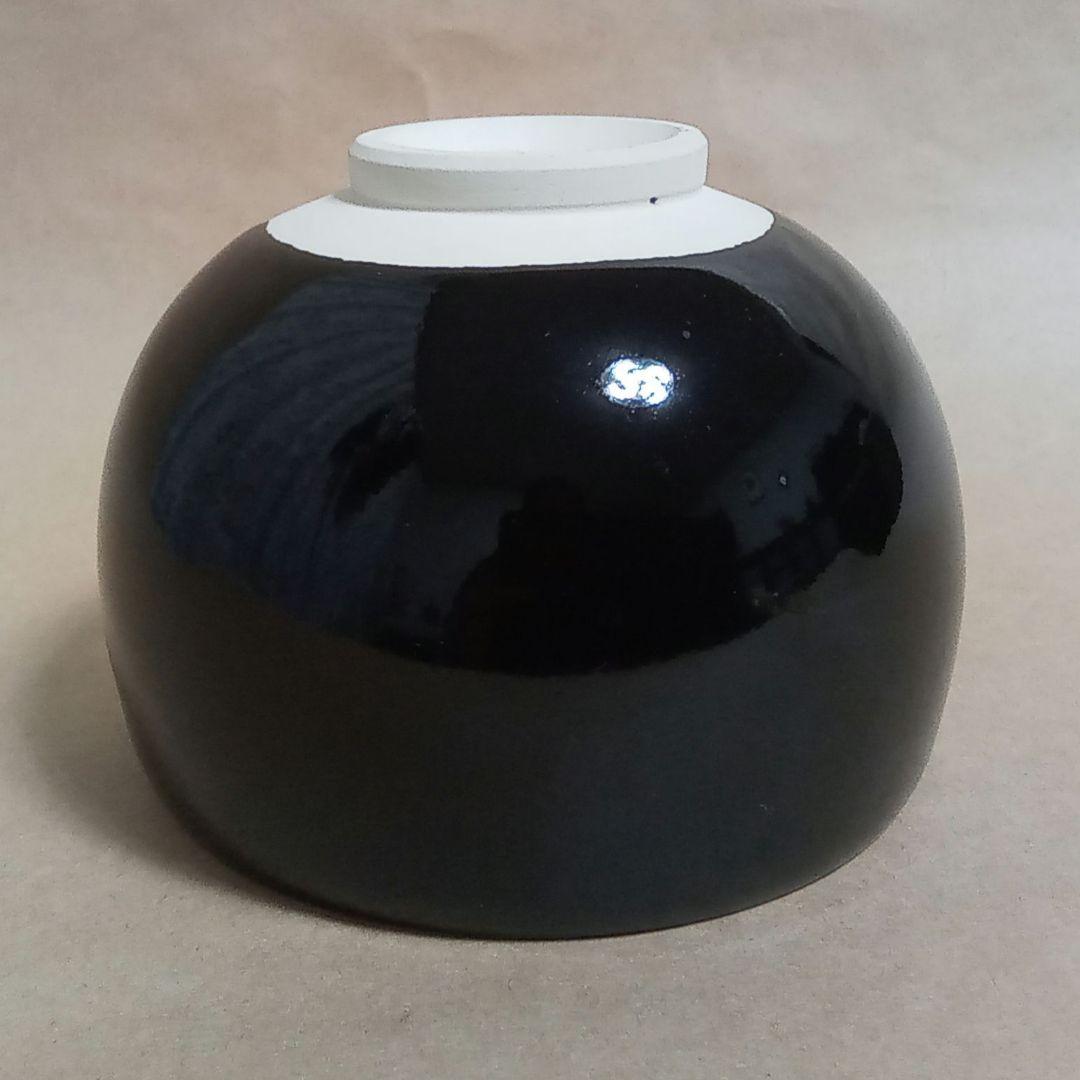 抹茶茶碗　黒仁清　宝船