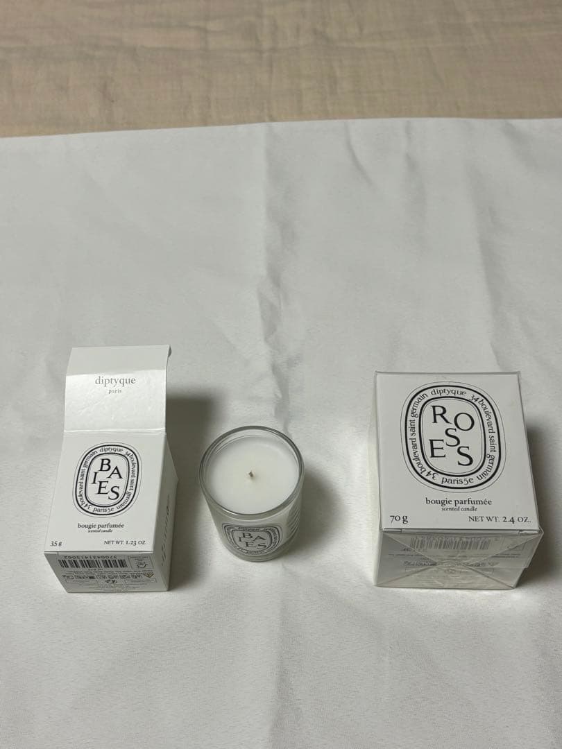 【新品未使用品】diptyque BAIES&ROSES アロマキャンドルセット
