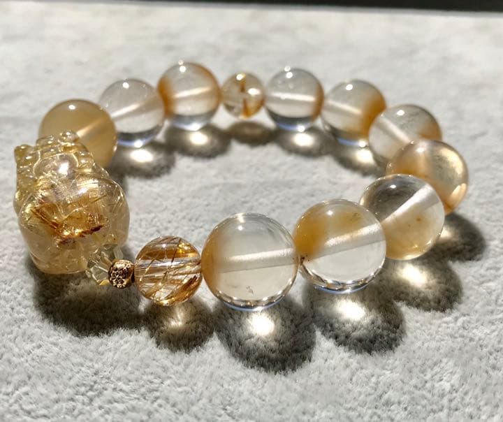 ルチルクォーツ 貔貅  ひきゅう  ブレスレット天然石パワーストーン