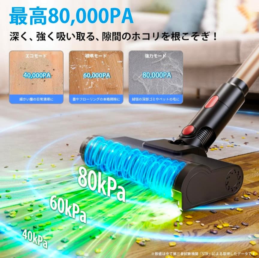70 掃除機 コードレス軽量 サイクロン式 スティッククリーナー 伸縮型パイプ