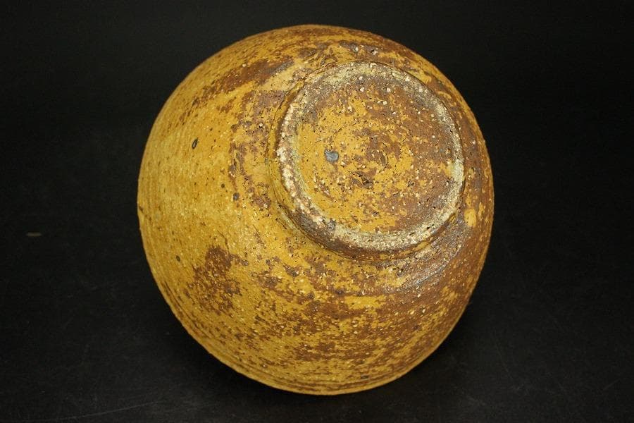 茶道具 抹茶茶碗 黄伊羅保 茶碗 作家物 木箱入(メ1800)