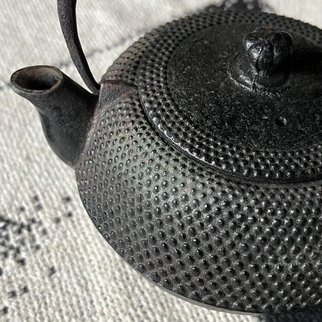 南部鉄器 鉄瓶 ヴィンテージ アラレ模様 アンティーク
