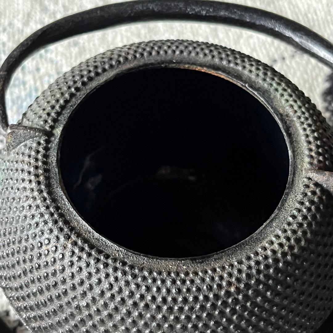 南部鉄器 鉄瓶 ヴィンテージ アラレ模様 アンティーク