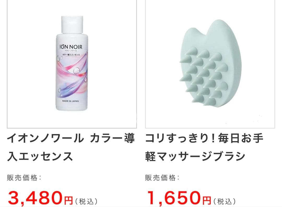 イオンノワール美容泡カラーシャンプー & エッセンス &スカルプブラシ4点セット
