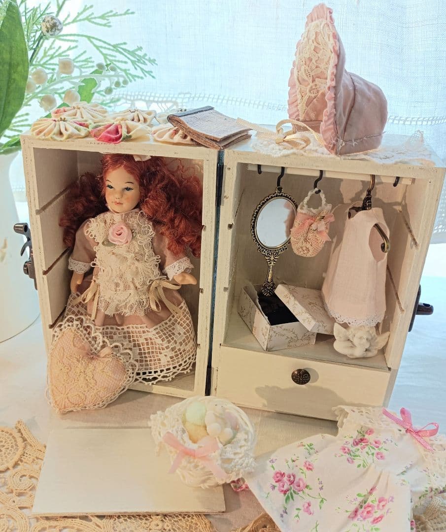 メルカ　ビスクドール　着せかえ　ミニチュア　クローゼット　Handmade