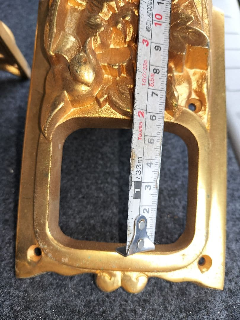 真鍮・金メッキ　神輿部品【角金具】