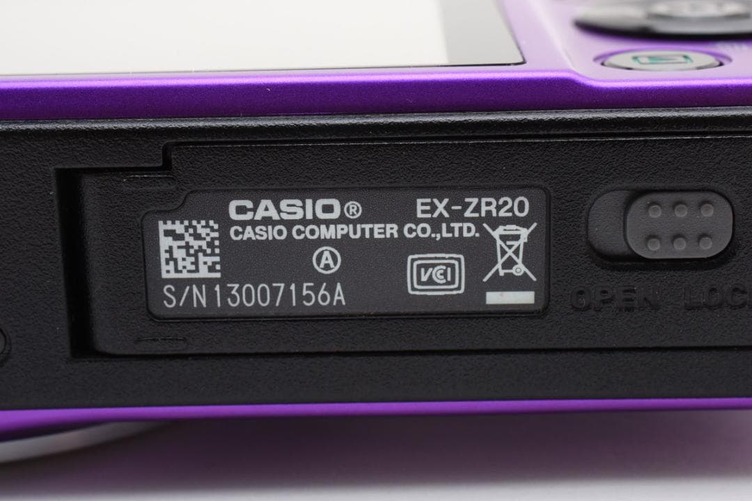 【美品】CASIO EXILIM EX-ZR20 パープル　動作確認済