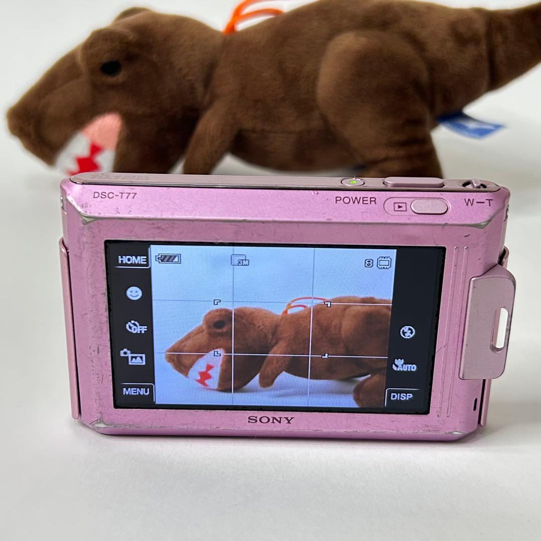 SONY Cyber-shot DSC-T77 コンパクトデジタルカメラ　ピンク