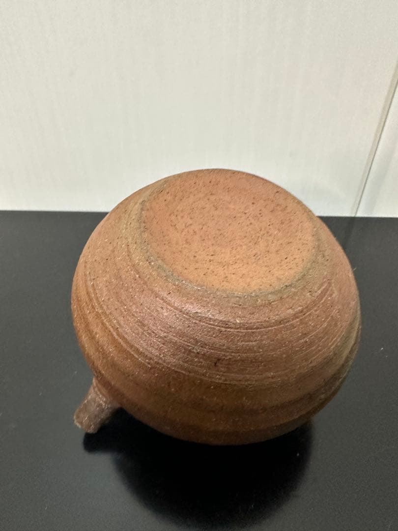 真焼南蛮　急須　白斉造　茶道具　供箱　骨董古美術