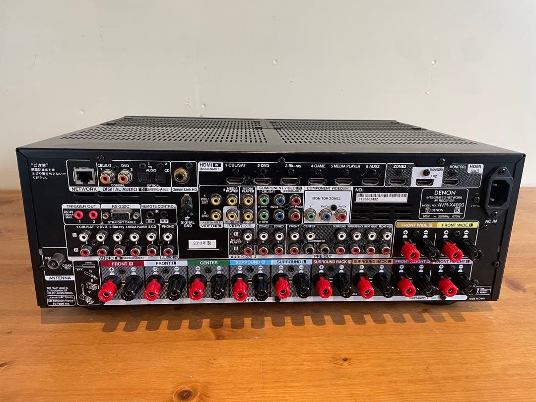 DENON(デノン)AVアンプAVR-X4000 2013年製