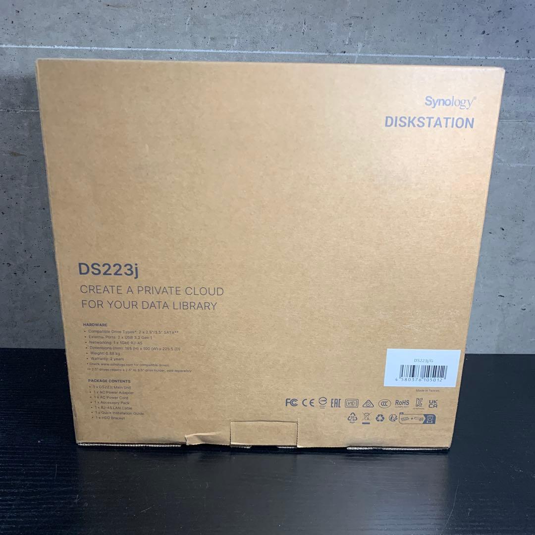 Synology NASキット 2ベイ DS223j/G