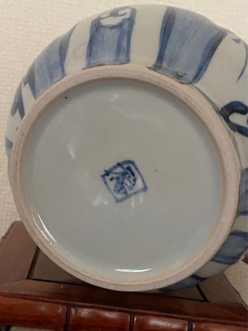 煎茶道具青花 染付 旧家蔵出茶器急須　陶器　古玩年代品
