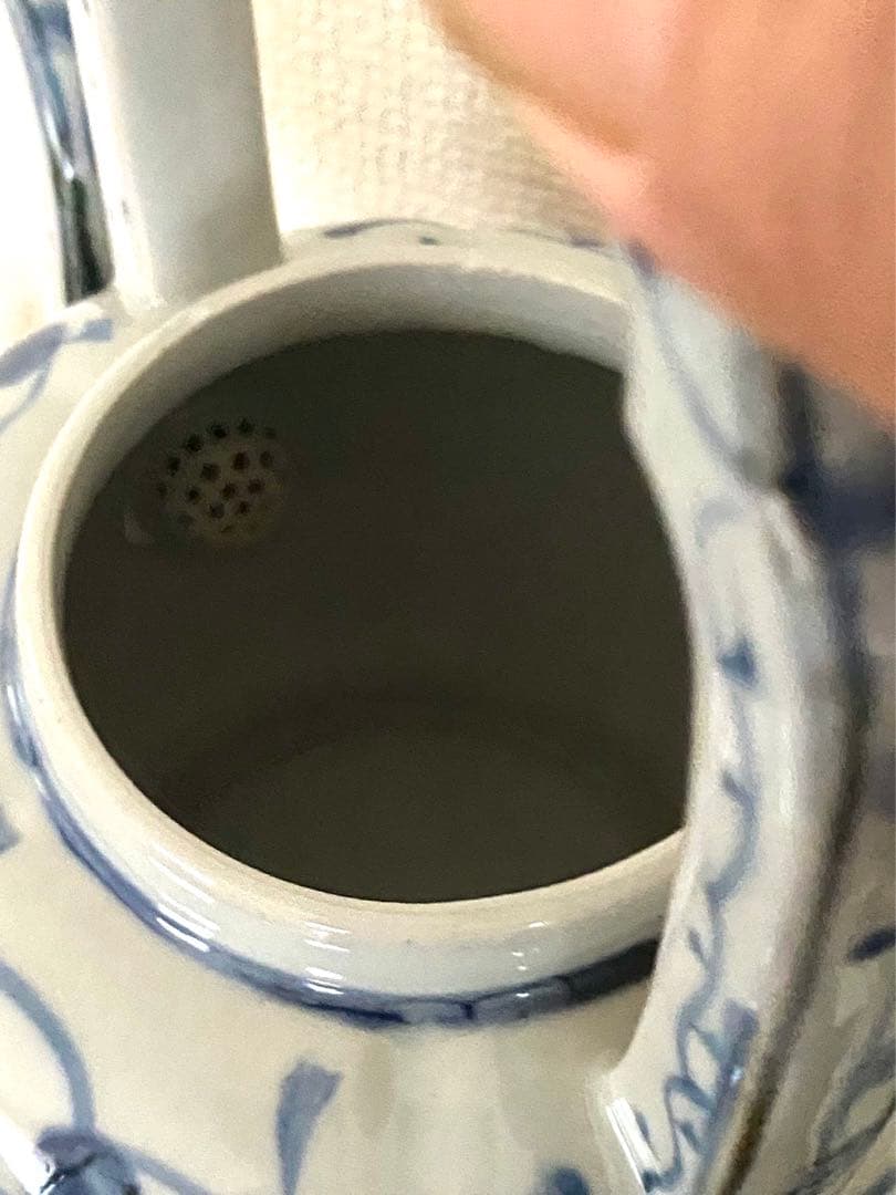 煎茶道具青花 染付 旧家蔵出茶器急須　陶器　古玩年代品