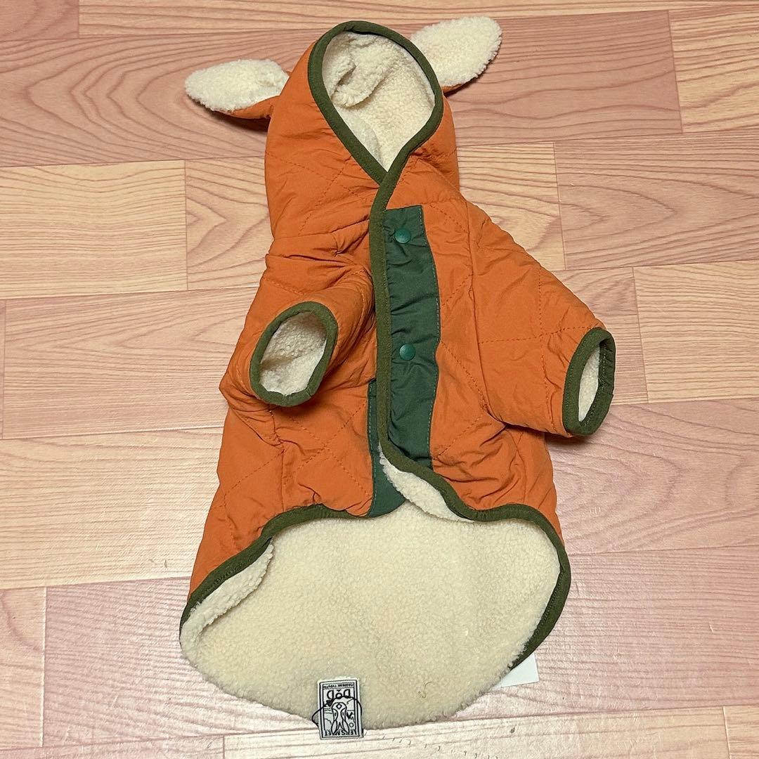 DOD×サササノフワジャケ 犬服 防寒 ジャンパー オレンジ