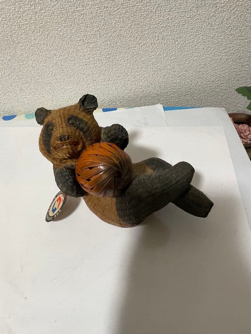 中国美術　竹編 パンダ