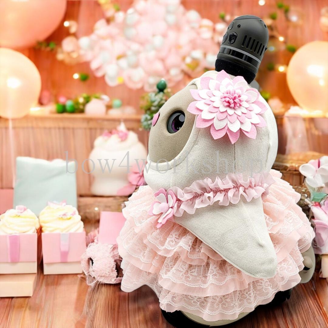 ラボット LOVOT ラボットの服ハンドメイド 3段ティアードチュニックピンク